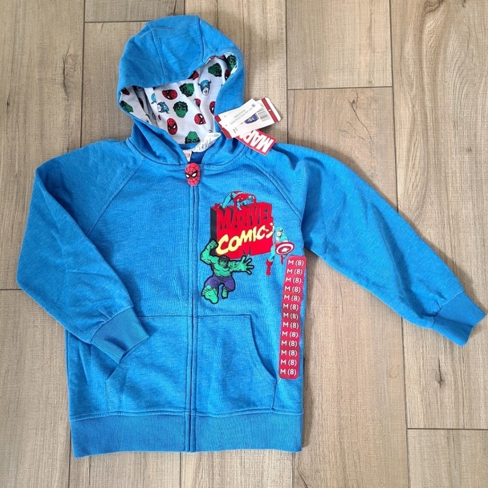 New, Marvel hoodie boys Size Medium size 8
